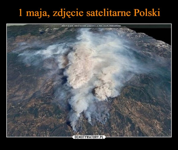 
    1 maja, zdjęcie satelitarne Polski