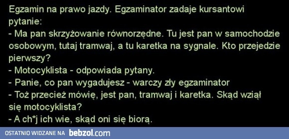 
    Egzamin na prawo jazdy