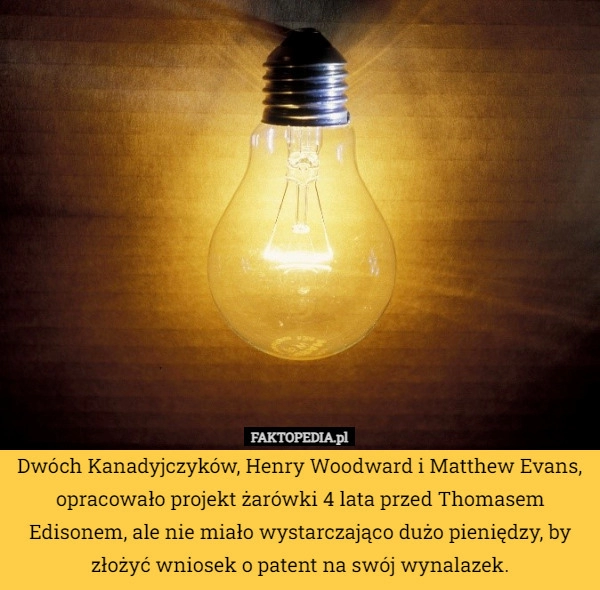 
    Dwóch Kanadyjczyków, Henry Woodward i Matthew Evans, opracowało projekt