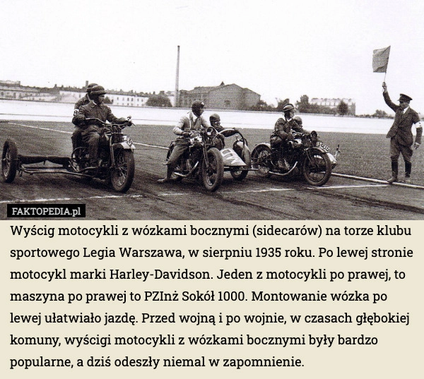 
    Wyścig motocykli z wózkami bocznymi (sidecarów) na torze klubu sportowego