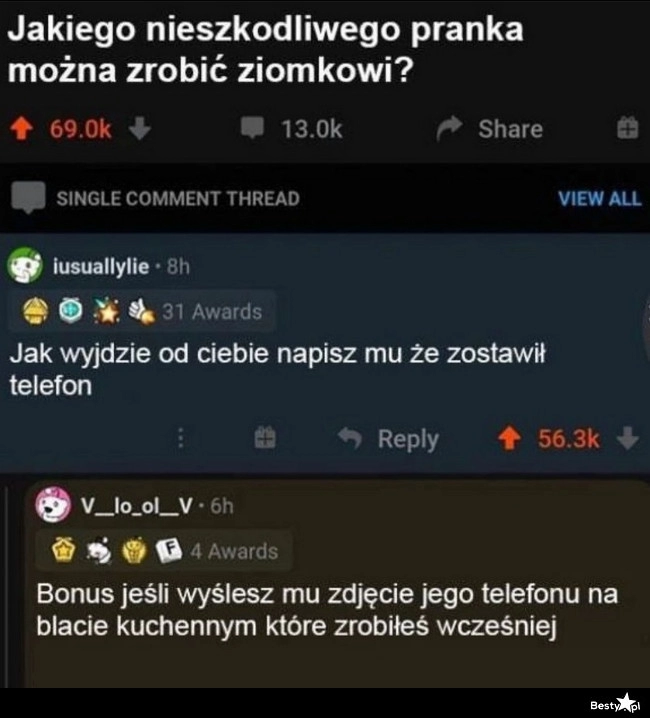 
    Nieszkodliwy prank 