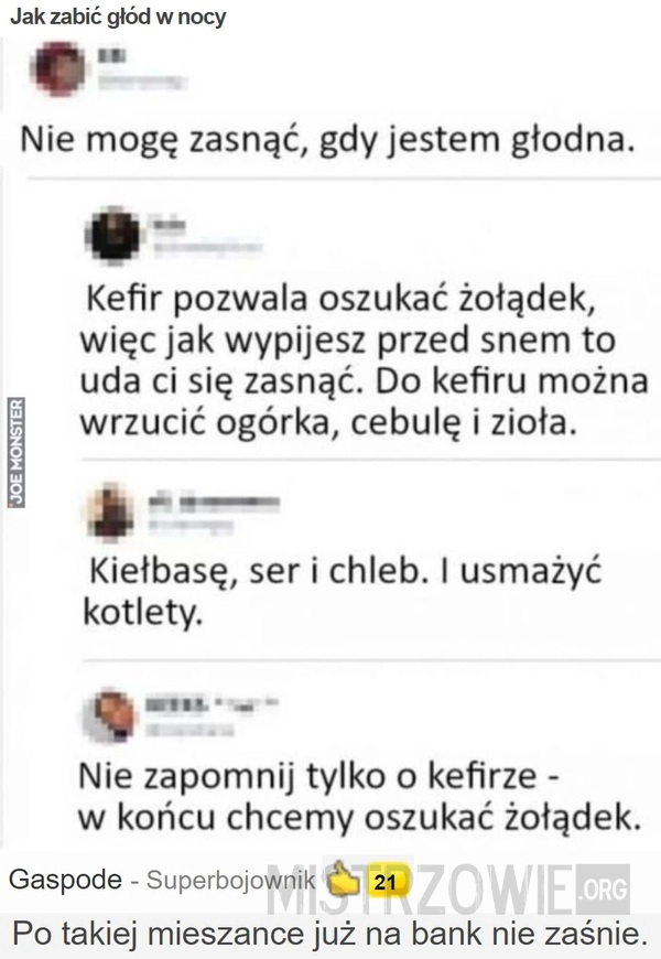 
    Jak zabić głód w nocy