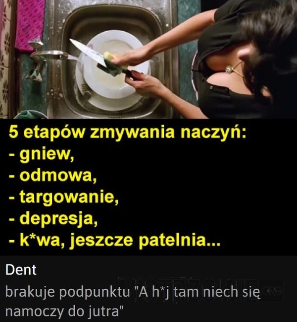 
    Etapy zmywania naczyń