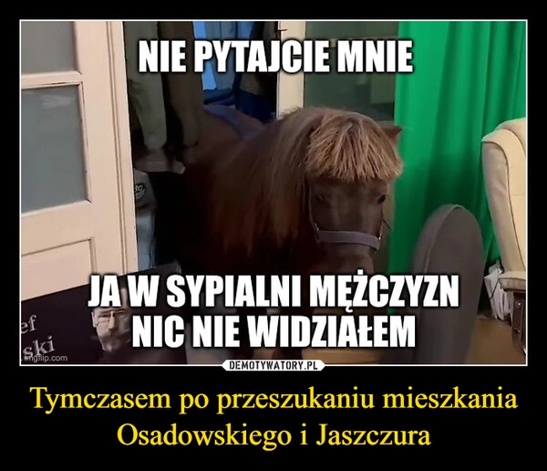 
    Tymczasem po przeszukaniu mieszkania Osadowskiego i Jaszczura