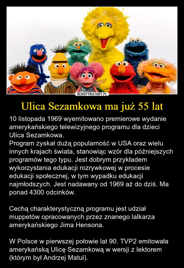 
    Ulica Sezamkowa ma już 55 lat