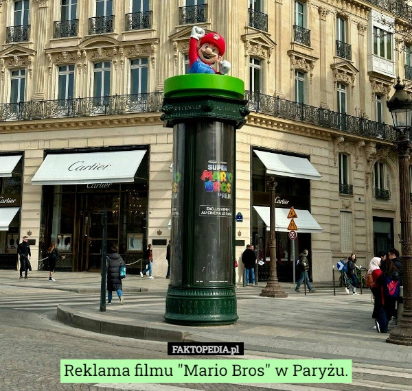 
    Reklama filmu "Mario Bros" w Paryżu.