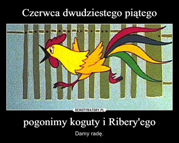 
    Czerwca dwudziestego piątego pogonimy koguty i Ribery'ego