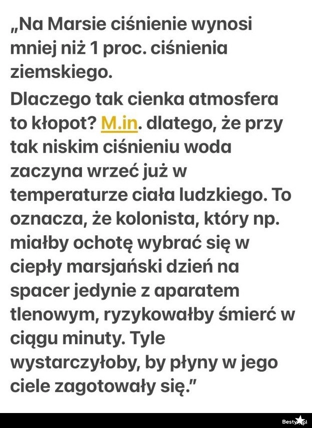 
    Ciśnienie na Marsie 