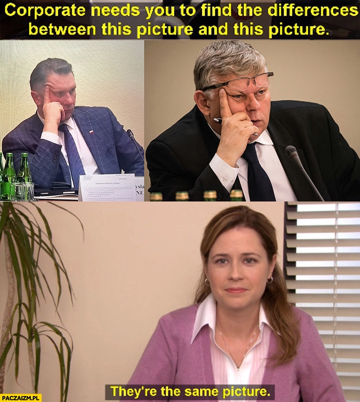 
    Czarnek Suski różnice między zdjęciami to to samo zdjęcie they’re the same picture the office