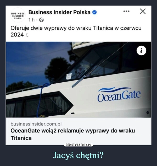 
    Jacyś chętni?