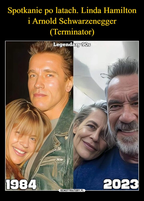 
    Spotkanie po latach. Linda Hamilton i Arnold Schwarzenegger (Terminator)