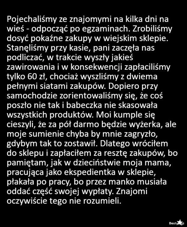 
    Błąd kasjerki 