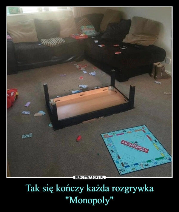 
    Tak się kończy każda rozgrywka "Monopoly"