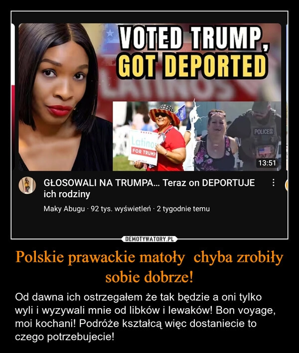 
    Polskie prawackie matoły  chyba zrobiły sobie dobrze!