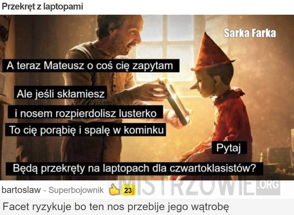 
    Przekręt z laptopami