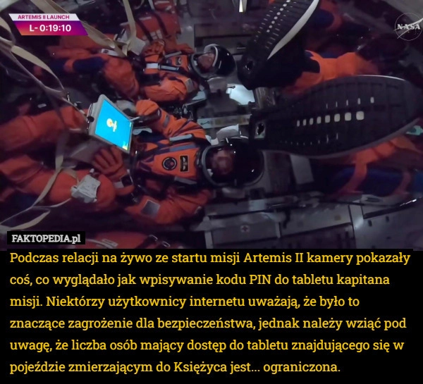 
    Podczas relacji na żywo ze startu misji Artemis II kamery pokazały coś,