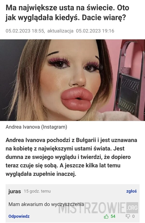 
    Największe usta na świecie