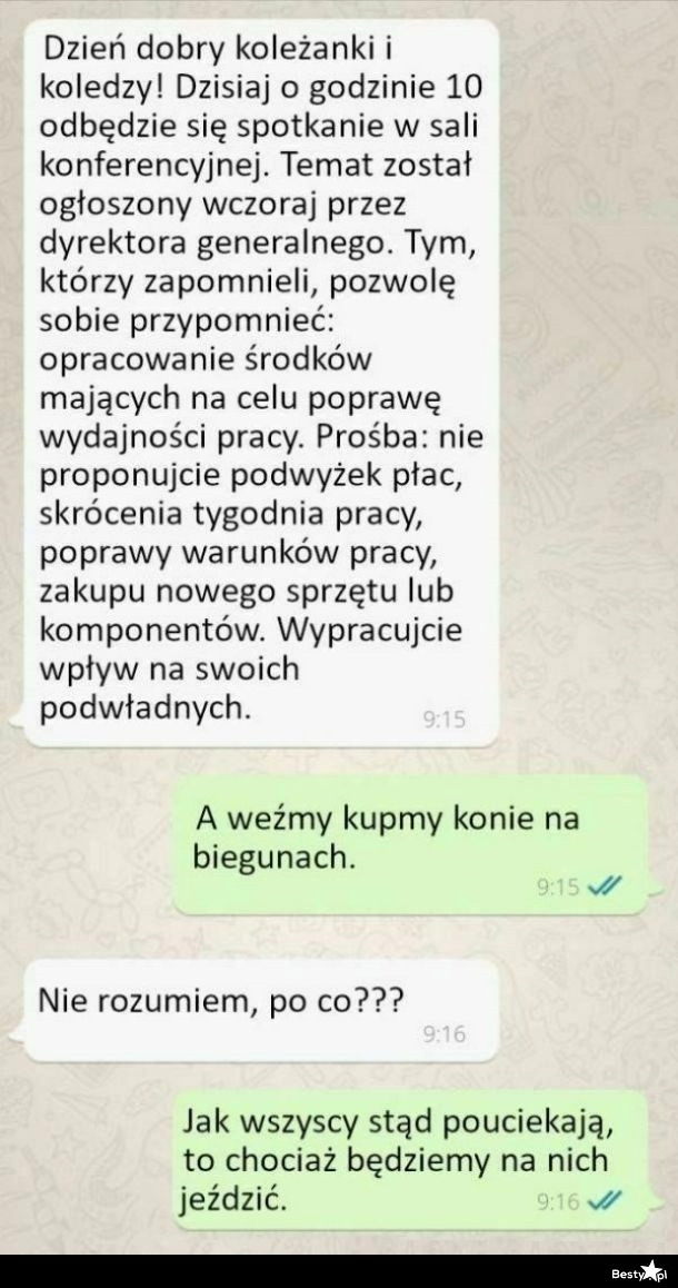 
    Zebranie dotyczące poprawy wydajności w pracy 