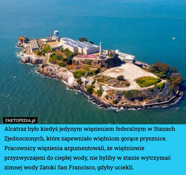 
    Alcatraz było kiedyś jedynym więzieniem federalnym w Stanach Zjednoczonych,