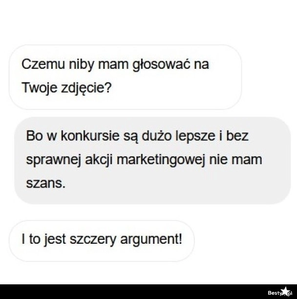 
    Głos w konkursie 