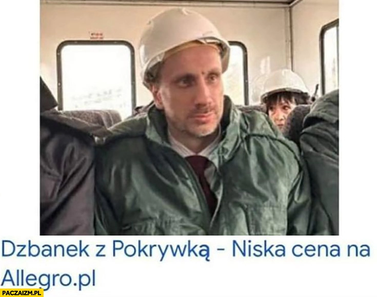 
    Janusz Kowalski w kasku dzbanek z pokrywka niska cena na allegro