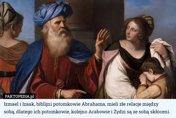 
    Izmael i Izaak, biblijni potomkowie Abrahama, mieli złe relacje między