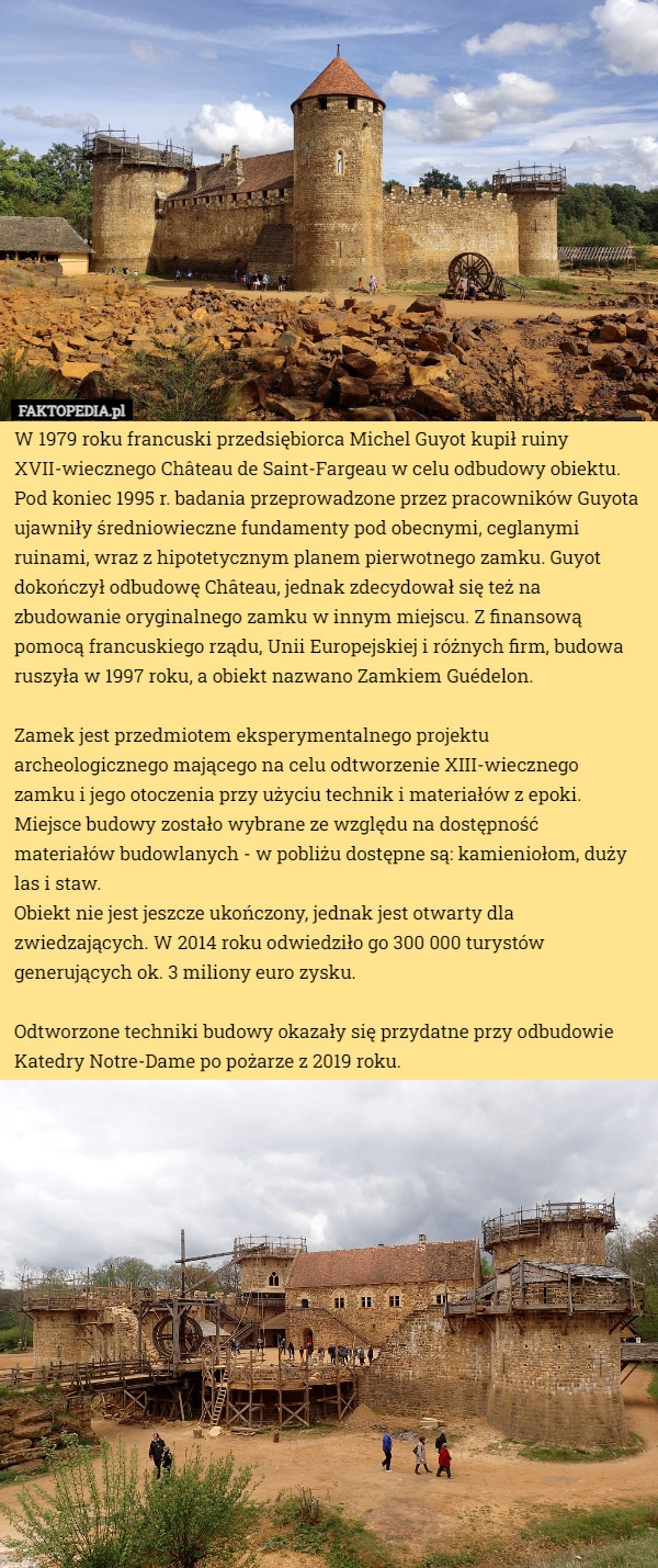 
    W 1979 roku francuski przedsiębiorca Michel Guyot kupił ruiny XVII-wiecznego