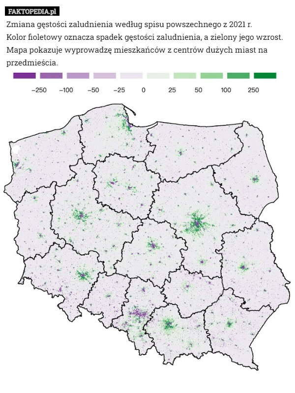 
    
			Zmiana gęstości zaludnienia według spisu powszechnego z 2021 r.
Kolor fioletowy					