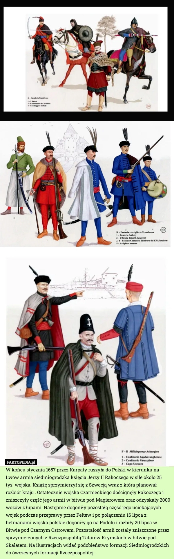 
    W końcu stycznia 1657 przez Karpaty ruszyła do Polski w kierunku na Lwów