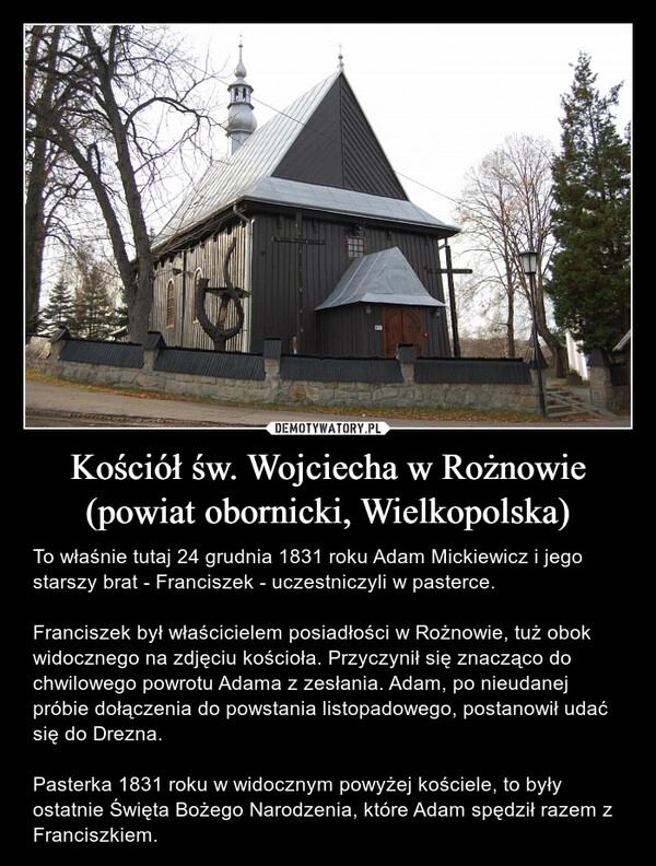 
    Kościół św. Wojciecha w Rożnowie (powiat obornicki, Wielkopolska)