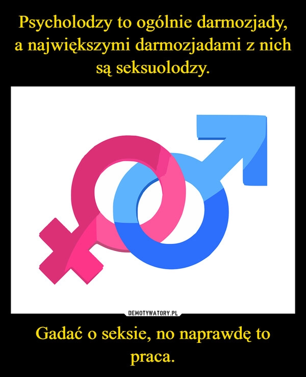 
    Psycholodzy to ogólnie darmozjady, a największymi darmozjadami z nich są seksuolodzy. Gadać o seksie, no naprawdę to praca.