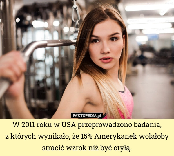 
    W 2011 roku w USA przeprowadzono badania,
z których wynikało, że 15% Amerykanek