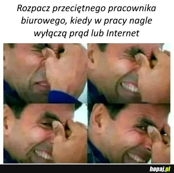 
    Zrozpaczony pracownik