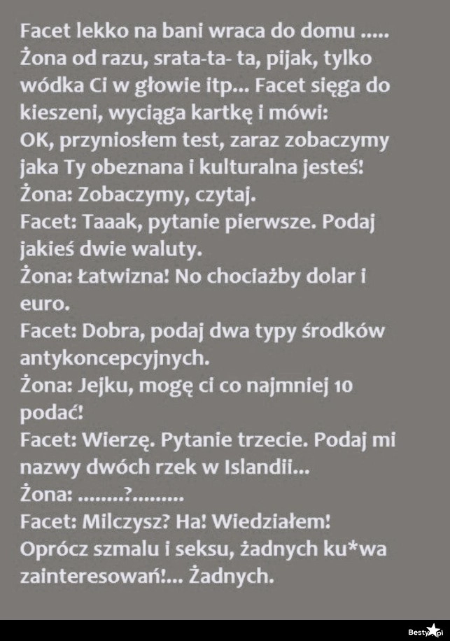 
    Pijany mąż vs. Żona 