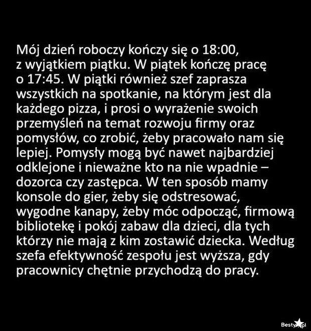 
    Piątek w pracy 