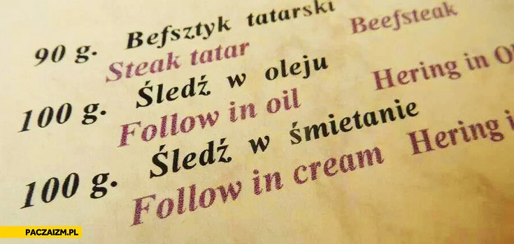 
    Śledź w oleju follow in oil