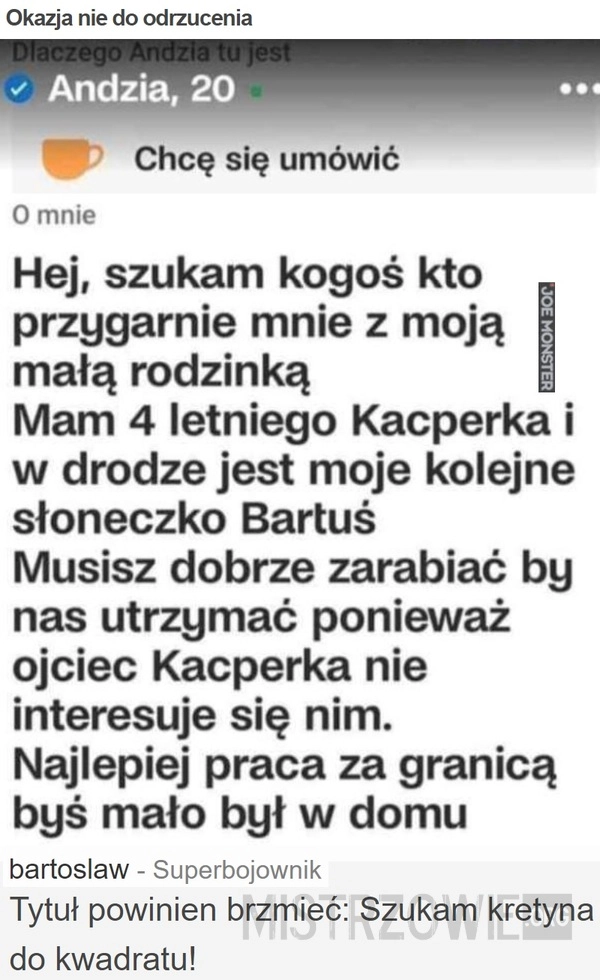 
    Okazja nie do odrzucenia