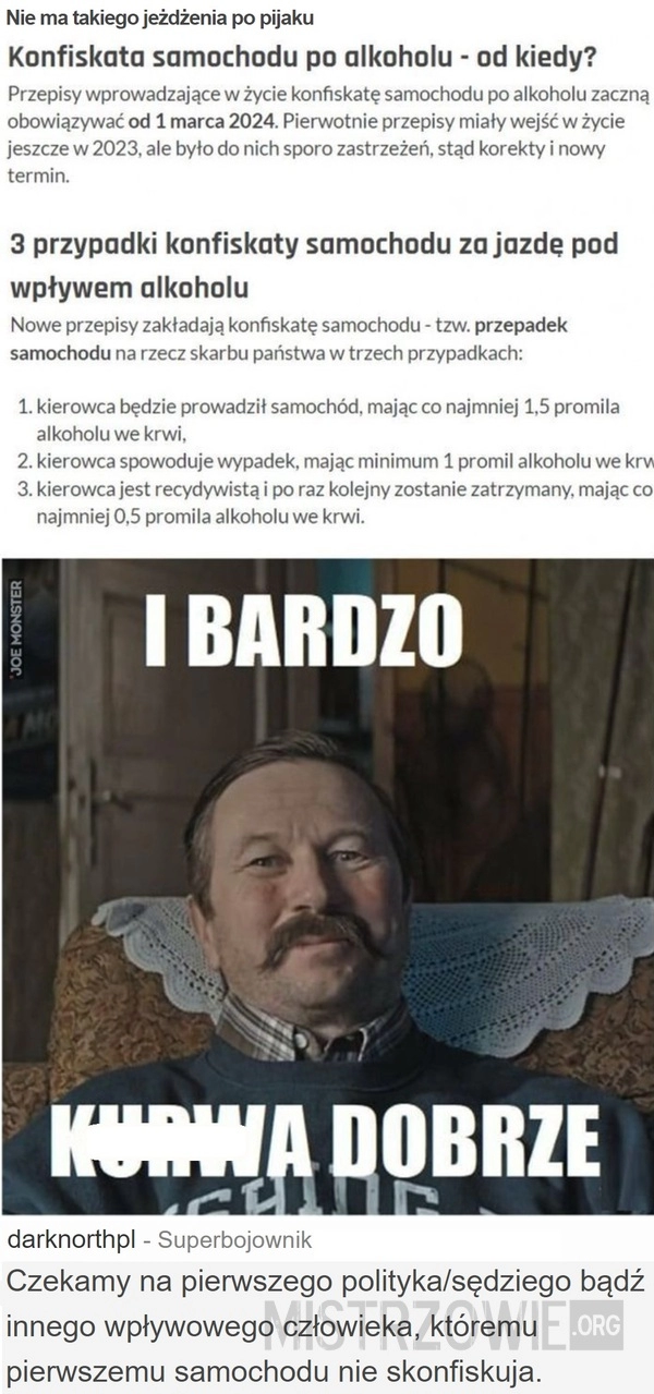 
    Nie ma takiego jeżdżenia po pijaku