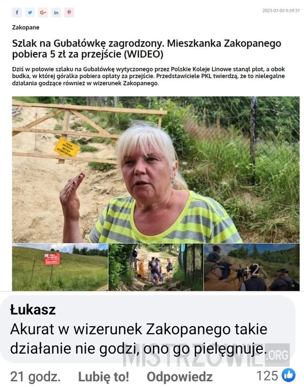 
    Opłata za przejście