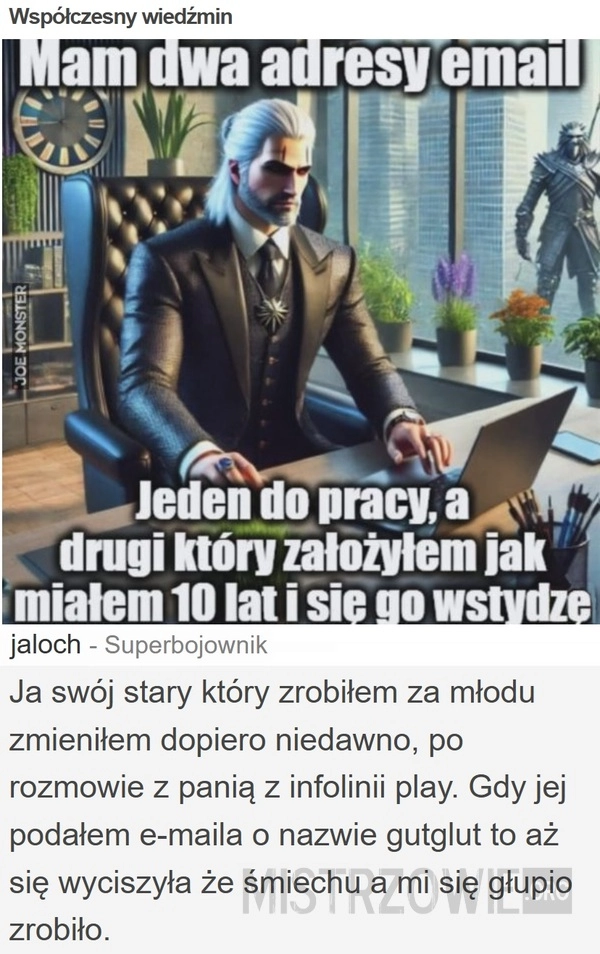 
    Współczesny wiedźmin