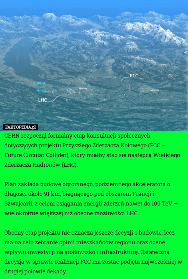 
    CERN rozpoczął formalny etap konsultacji społecznych dotyczących projektu