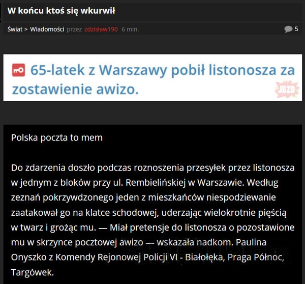 
    Miał alibi, nie było go w domu