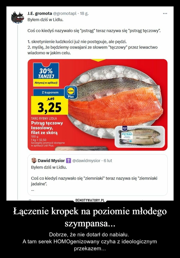 
    Łączenie kropek na poziomie młodego szympansa...