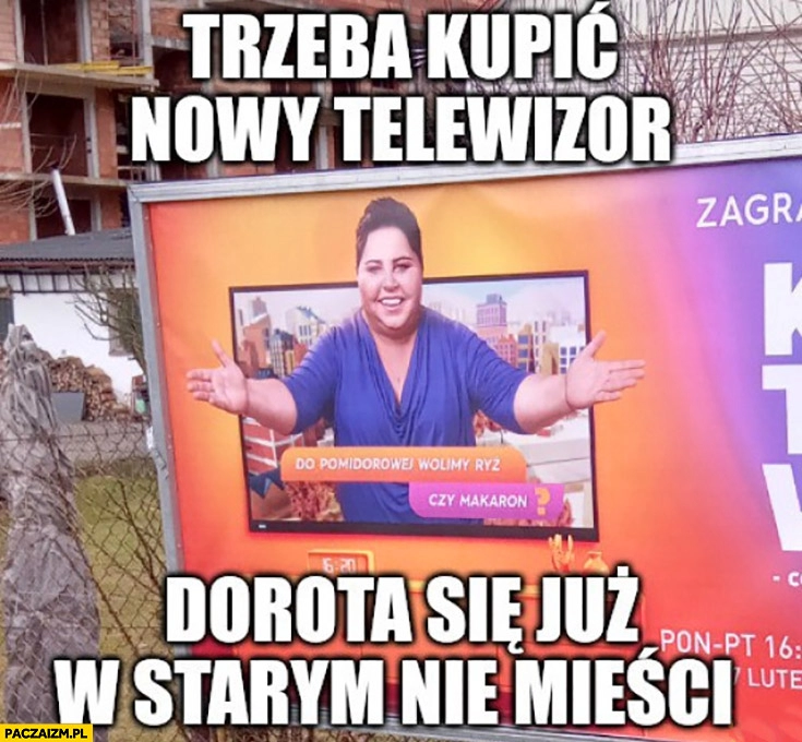 
    Trzeba kupić nowy telewizor Dorota Wellman się już w starym nie mieści