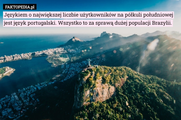 
    Językiem o największej liczbie użytkowników na półkuli południowej jest...