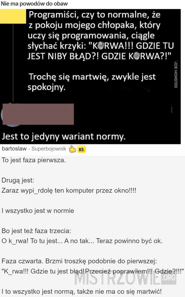 
    Nie ma powodów do obaw