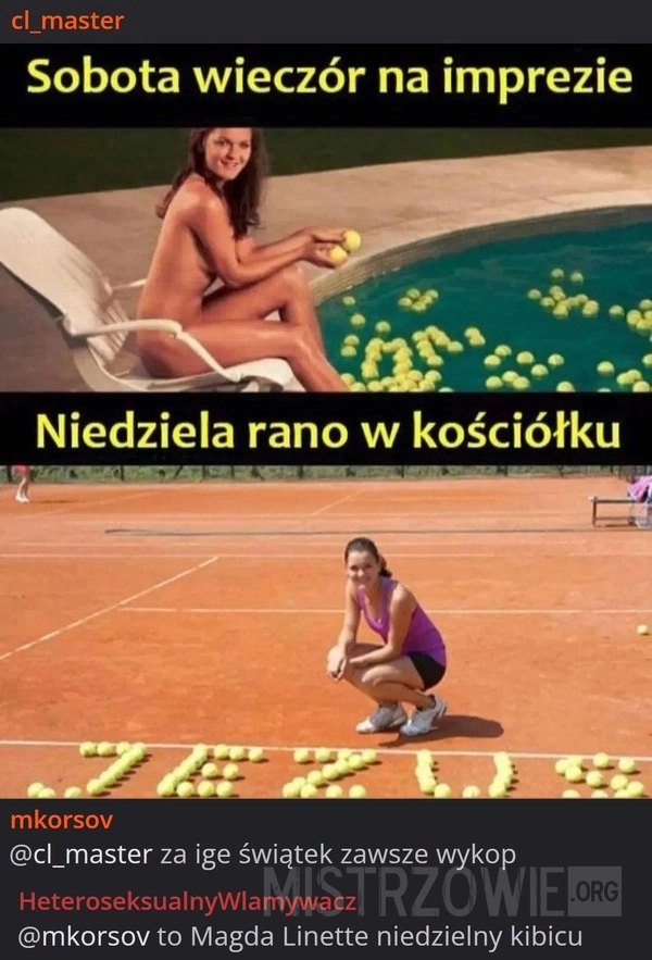 
    Sobota wieczór vs niedziela rano