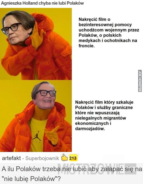 
    Agnieszka Holland chyba nie lubi Polaków