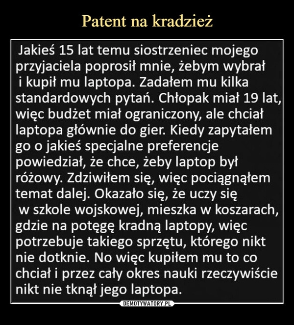 
    Patent na kradzież