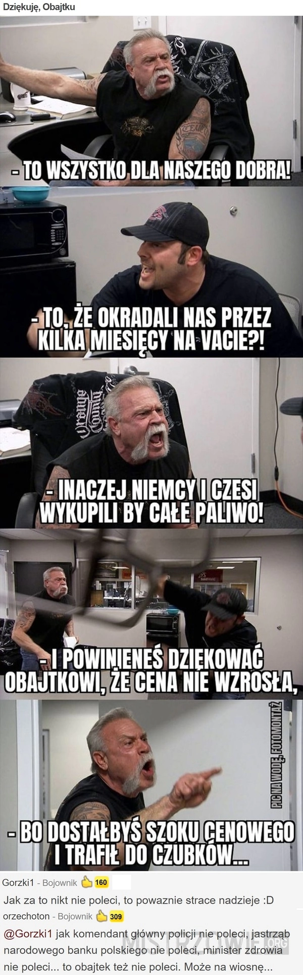 
    Dziękuję, Obajtku